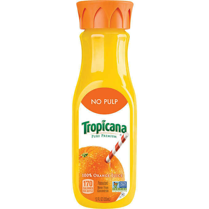 Tropicana Orange No Pulp, 12oz