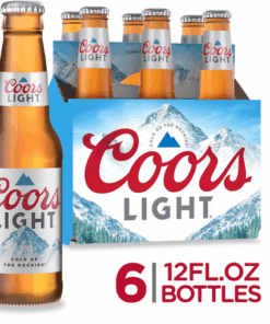 Coors Light Beer Bottle 6 Pack, 6x12 oz