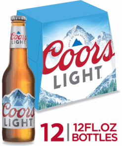 Coors Light Beer Bottle 24 Pack, 12x12 oz